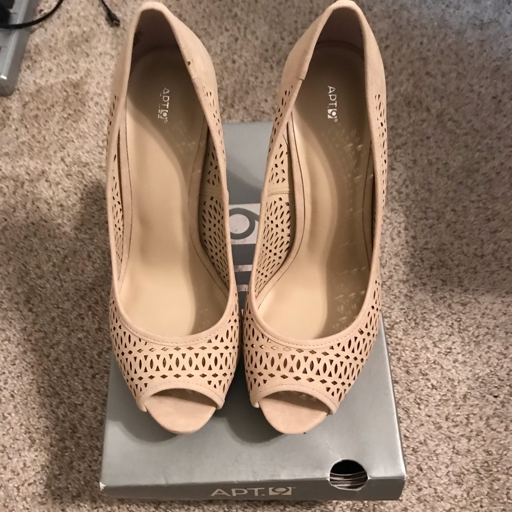 APT.9 Peep Toe High Heels, Worn Once.